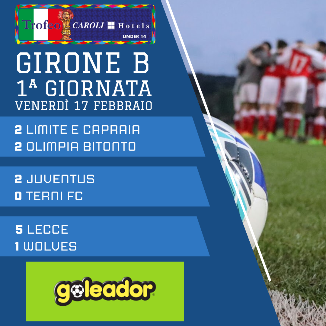 B 1A GIORNATA • Trofeo Caroli Hotels